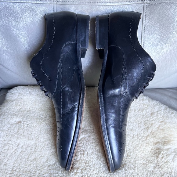 Mezlan Leather Shoes Sz 11.5 M Black Oxford Made in Spain Business Classic Chic main image 6